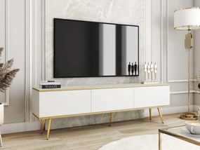 Dulap TV Onasewo I (Alb + auriu) . Promo -17%. 1106246