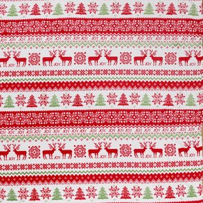 Pătură albă de micropluș de Crăciun BUCURIA DE CRĂCIUN Dimensiune: 200 x 220 cm
