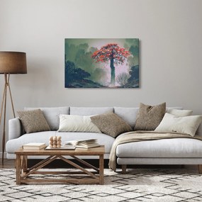 Tablou - Copacul roșu singuratic (90x60 cm)