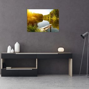 Tablou - Lac la munte (70x50 cm)