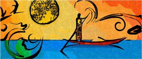 Tablou cu pictură străveche (120x50 cm)