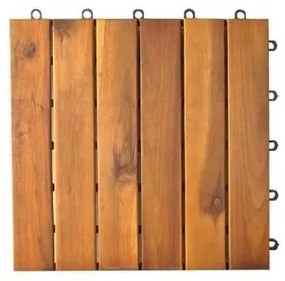 Podea de gradina/balcon din lemn, 10 buc, 30x30 cm, Malatec