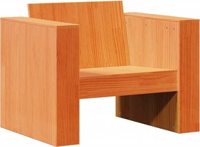 vidaXL Canapea de grădină, maro ceruit, 79x60x62 cm, lemn masiv pin