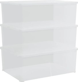 vidaXL Cutii de depozitare din plastic, 3 buc., 10 L, stivuibile