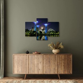 Tablou cu lună plină în grădinile din Singapur (90x60 cm)