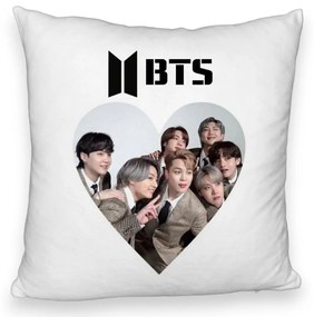 Perna Decorativa Fluffy BTS Army 4, 40x40 cm, Husa Detasabila, Burduf