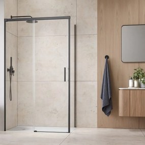 Usa de nisa culisanta Radaway Idea KDJ 140 cm sticla 6 mm finisaj GunMetal periat-transparent deschidere stanga