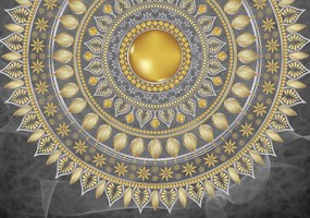 Fototapet - Mandala - argintie (254x184 cm), în 8 de alte dimensiuni noi