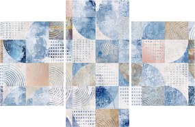 Tablou - figuri geometrice pe perete (90x60 cm)