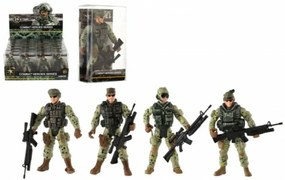 Soldat cu un pistol plastic 10cm amestec de specii într-un plastic cutie 6x11x3cm 24ks in cutie