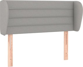 vidaXL Tăblie de pat cu aripioare gri deschis 103x23x78/88 cm textil