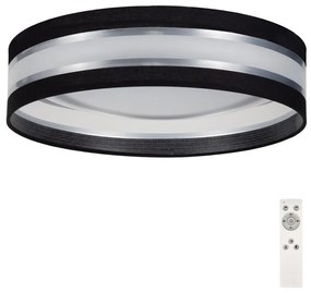 Plafonieră LED dimabilă SMART CORAL LED/24W/230V neagră/argintie + telecomandă