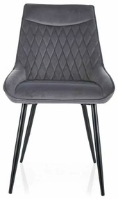 Scaun de bucătărie Misty Velvet, gri