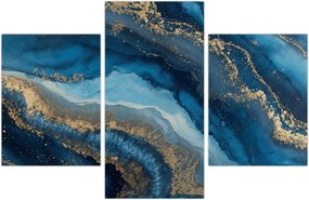 Tablou - Abstracție marmură albastră (90x60 cm)