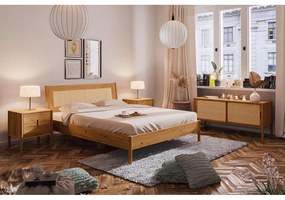 Pat din lemn de stejar 90x200 cm Pola – The Beds