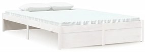 814945 vidaXL Cadru de pat, alb, 120x200 cm, lemn masiv