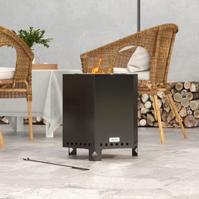 Outsunny Focar Focar Tăcere, inclusiv cu croșetă, 45 x 38,8 x 46,5 cm, Argintiu + Negru | Aosom Romania