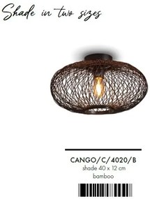 Plafoniera eco din bambus Cango S 40x20, bl