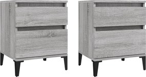 vidaXL Noptiere, 2 buc., gri sonoma, 40x35x50 cm