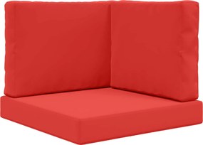 vidaXL Perna pentru canapea de exterior 3 pcs Roșu Poliester