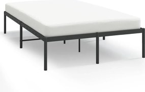 vidaXL Cadru pat metalic, negru, 120x190 cm