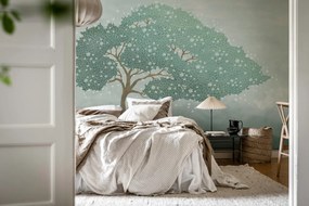 Fototapet, Windy Tree, Blue, Rebel Walls
