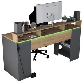 Masă PC Sikine 5 (nuc + antracit). 1095021