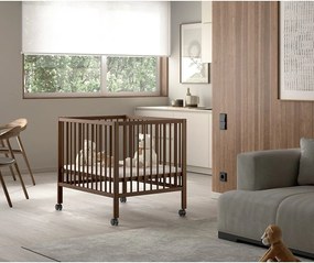 Țarc pentru copii maro din lemn de fag 95x75 cm Dino – Vipack