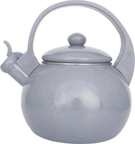 Ceainic cu fluier Kinghoff KH 2079, 2 l, interior emailat, compatibil cu plitele cu inducție, gri