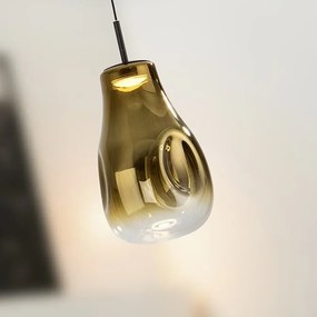 Pendul LED design modern Aledis negru/ auriu