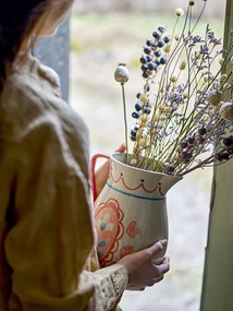 Carafă din ceramică cu motiv floral pictat manual, D17×H24 cm, 3300 ml, „Odina"