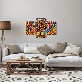 Tablou – Arbore colorat cu mere (90x60 cm)