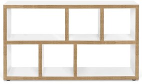 Bibliotecă albă/în culoare naturală 150x83 cm Berlin – TemaHome