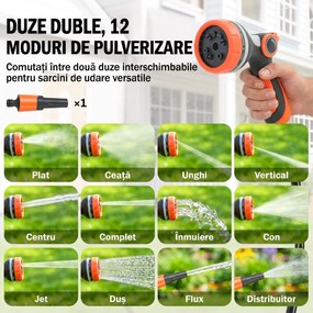 Outsunny furtun retractabil, suport furtun, role pentru furtun | Aosom Romania