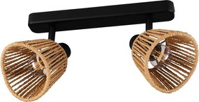 Eglo 44129 - Spot KEELBY 2xE14/10W/230V negru/bej