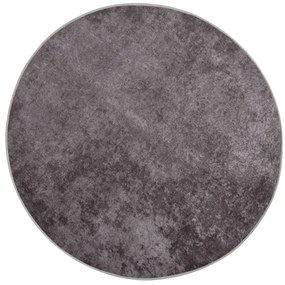 vidaXL Covor lavabil, gri, φ120 cm , antiderapant
