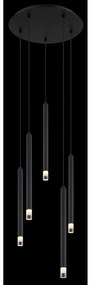 Lustra suspendata design minimalist BLAKE 5L negru