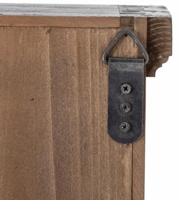 Vitrina negra, din lemn cu aspect vintage, Hazem
