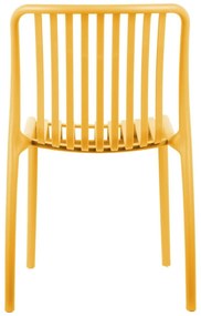 Scaun de dining galben din plastic Glee – Leitmotiv