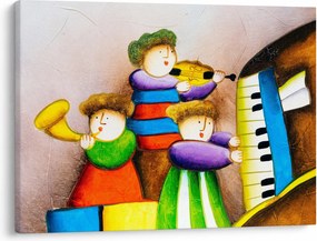 Tablou - Muzicanții, pictură (70x50 cm)
