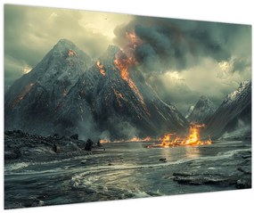 Tablou - Erupție vulcanică (90x60 cm)