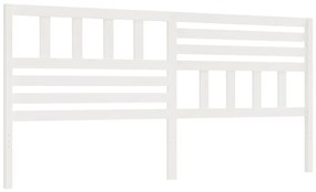 814165 vidaXL Tăblie de pat, alb, 206x4x100 cm, lemn masiv de pin