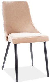 Scaun de sufragerie Polly (maro deschis + negru). Promo -7%. 1050716