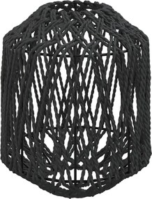 vidaXL Abajur de veioză, negru, Ø23x28 cm, fier și hârtie