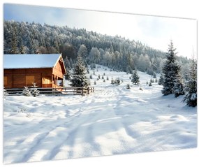 Tablou - Cabană de munte (90x60 cm)