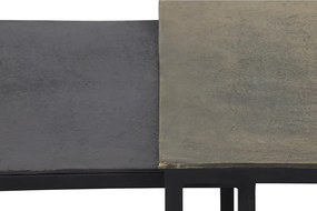 Măsuțe de cafea negre/în culoarea bronz 3 buc. din metal 50x120 cm Kumalu – Light &amp; Living