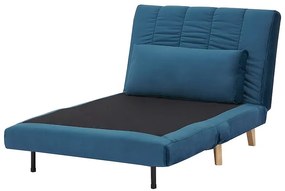 Fotoliu extensibil albastru BILLY VELVET