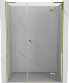 Mexen Mist-H L uși de duș batante dreapta 160 cm, transparent, aurii - 8A5L-160-001-50-00-P