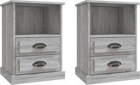 vidaXL Noptiere, 2 buc., gri sonoma, 43x36x60 cm