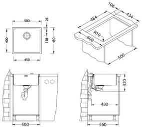 Chiuveta bucatarie cuva mare, Alveus Quadrix 40